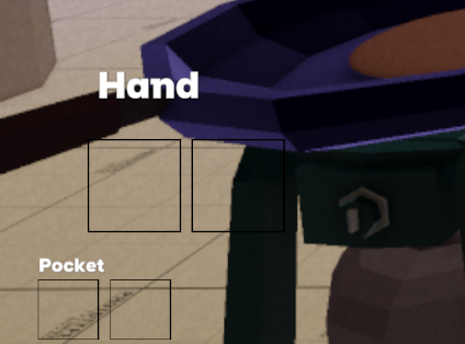 Hand and pocket inventory interface